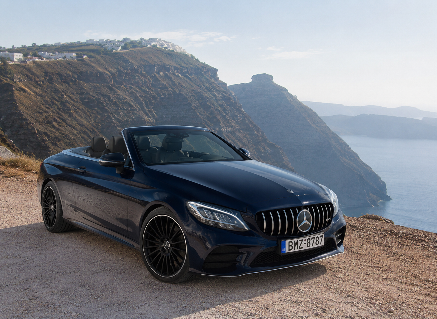 Premium cabrio car rental Santorini